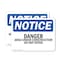 Signmission Danger Area Under Construction Do Not Enter OSHA Notice Sign, Vinyl Decal, 10in W x 7in L, 2PK OS-2PACK-NS-D-710-L-10894 - alternate 1